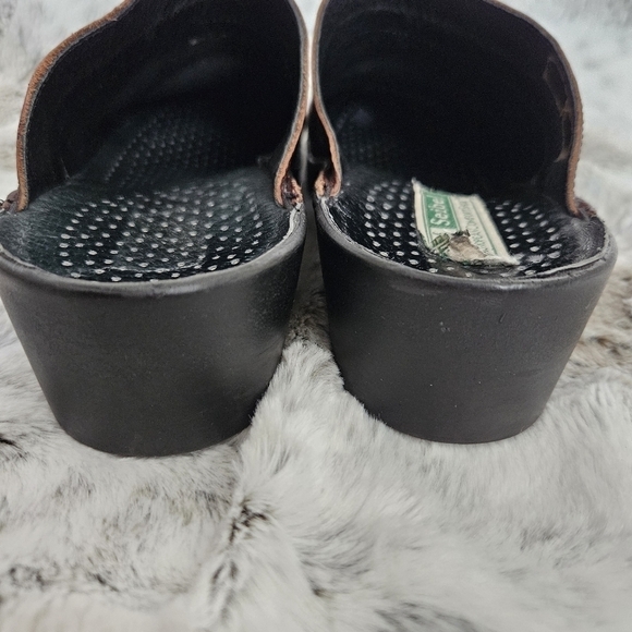 JOSEF SEIBEL Leather Clog Mules Womens Sz 7.5 EU 38 Brown Slip on Comfort - Picture 4 of 7